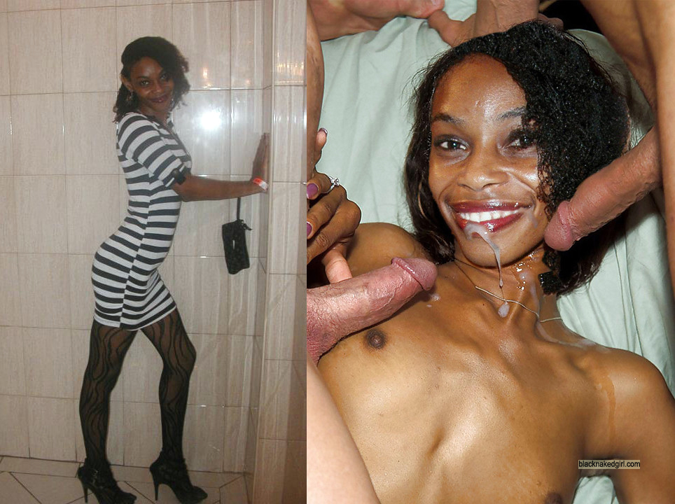 Ugly Black Facials - Ugly African slut, double facial cumshot amateur pictures. Big-size picture  #2